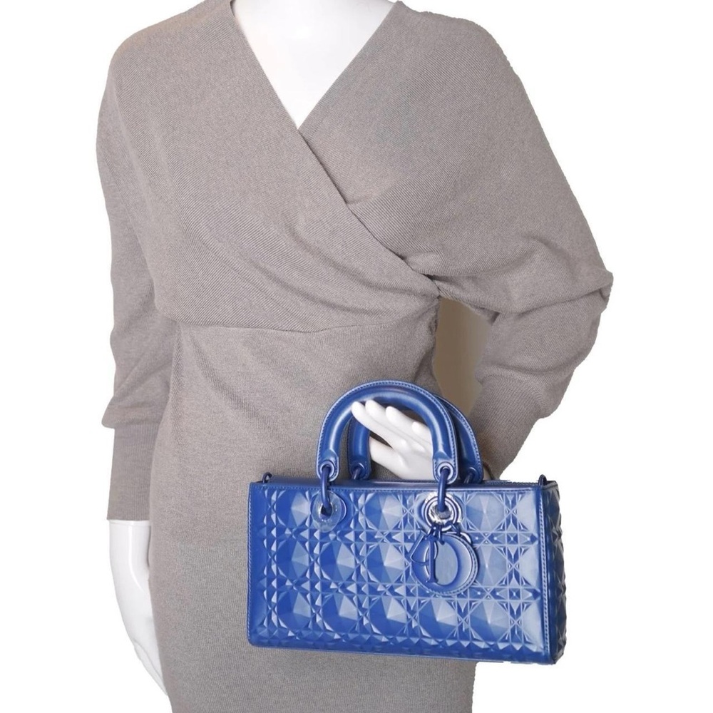 Blue Christian Dior D joy handbag - Picture 8 of 8